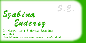 szabina endersz business card